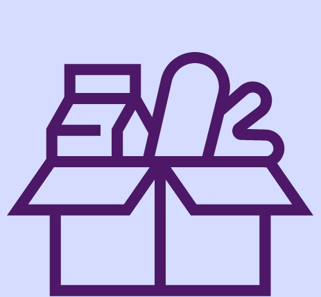 Open box filled with groceries